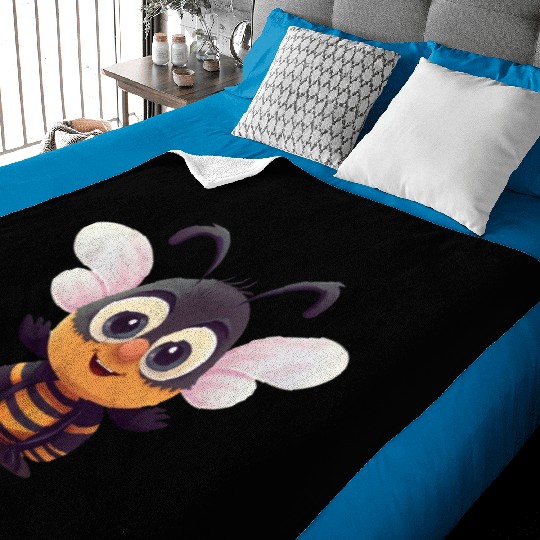 Cute Superhero Bee Bumblebee Wasp Baby Blankets