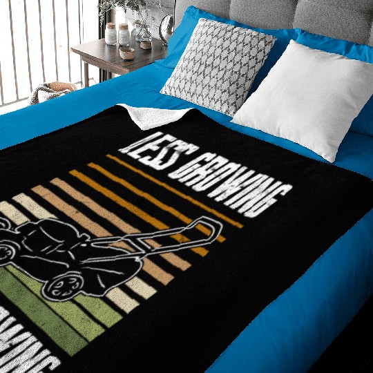 Lawn Mowing Lawn Mower Gardener Gardening Baby Blankets