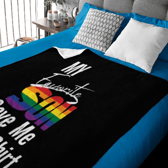 My Favorite Son Gave Me This Baby Blankets Pride Rainbow F
