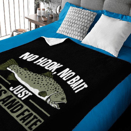 Hand Fishing Fisherman Noodling Lover Fisher Fish Baby Blankets