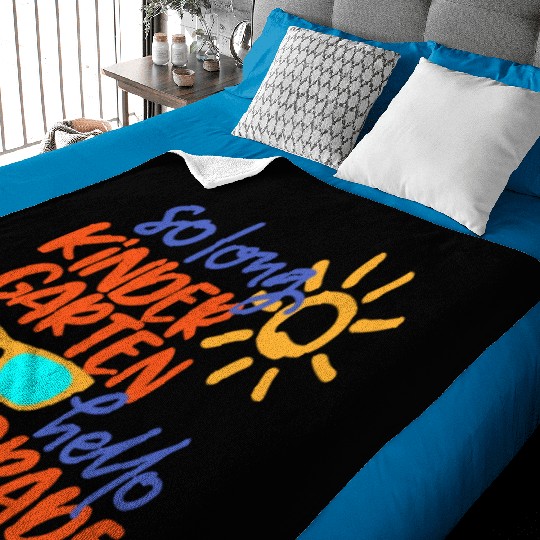 SO LONG KINDERGARTEN HELLO 1st GRADE Teacher Baby Blankets