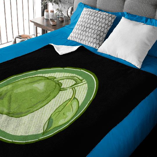 Green Bell Pepper Baby Blankets