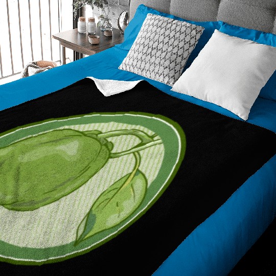 Green Bell Pepper Baby Blankets