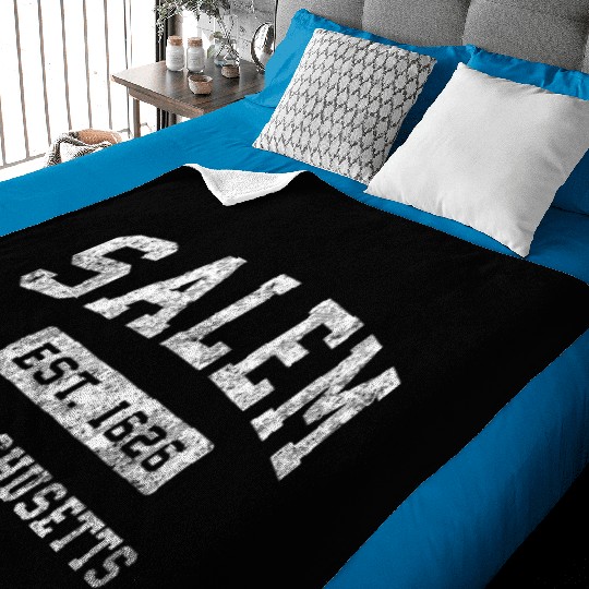 Salem Massachusetts Ma Established Sports Baby Blankets
