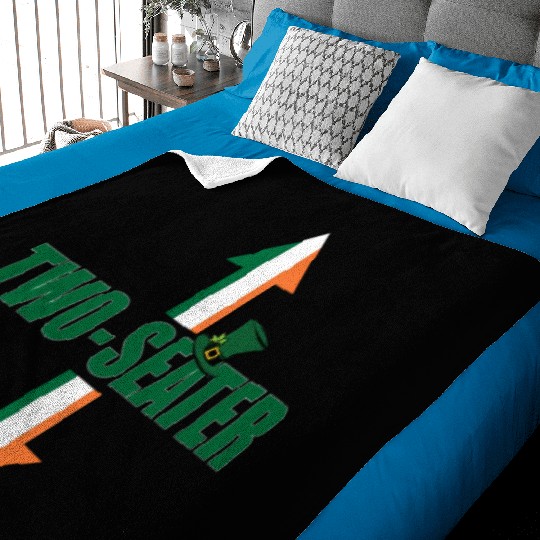 Irish Flag Two Seater Party-Trashy Humor Baby Blankets