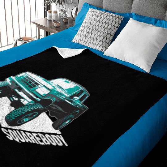 Squarebody Old School Body Car Truck Baby Blankets