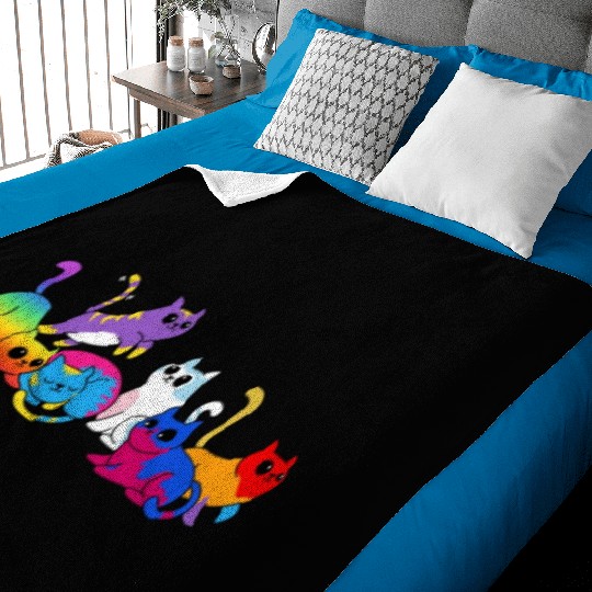 Pride Kittens LGBTQIA+ Cats Colorful Cat Baby Blankets
