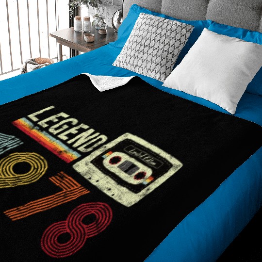 1978 Geburtstag Vintage Cassette Baby Blankets