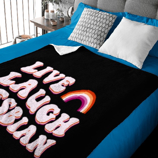 live laugh lesbian Pride Month Baby Blankets