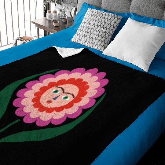 Frida Kahlo Colorful Flower Feminist Mexican Baby Blankets