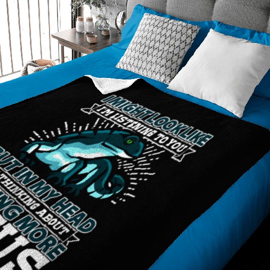 Tegu Lizard I Might Look Like Im Listening To You Baby Blankets