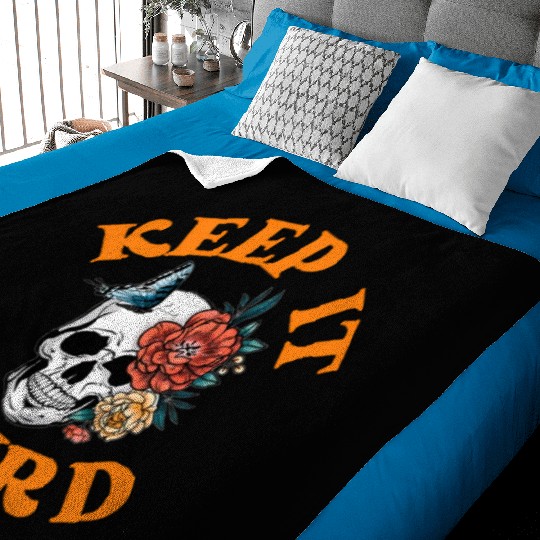 Keep It Weird Morbid Halloween Baby Blankets