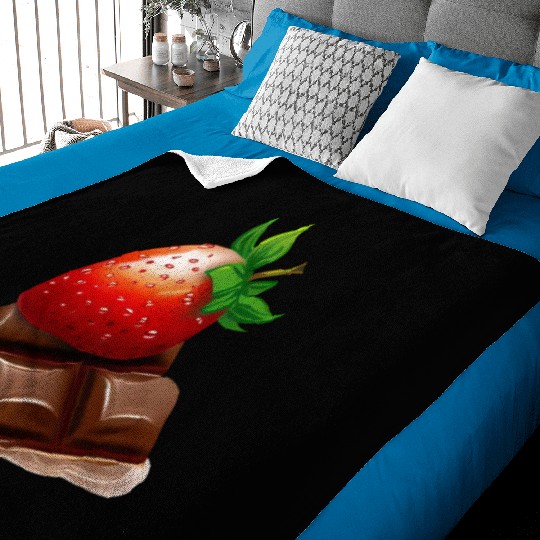 Melting Strawberry Chocolate - Sweet Dessert Baby Blankets