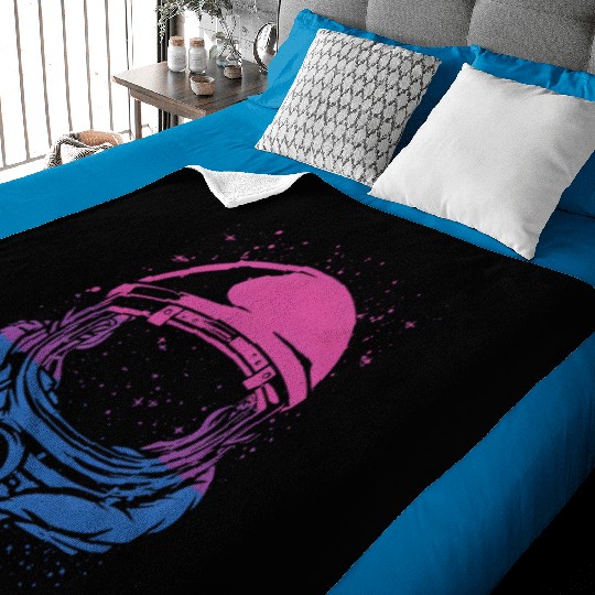 Astronaut In Space Moon Bisexual Flag Bi Space All Baby Blankets