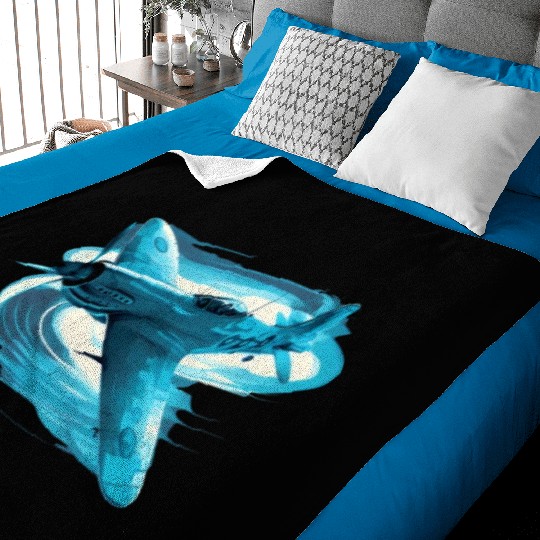 Spitfire Airplane Vintage Pilot Aviator Military Baby Blankets