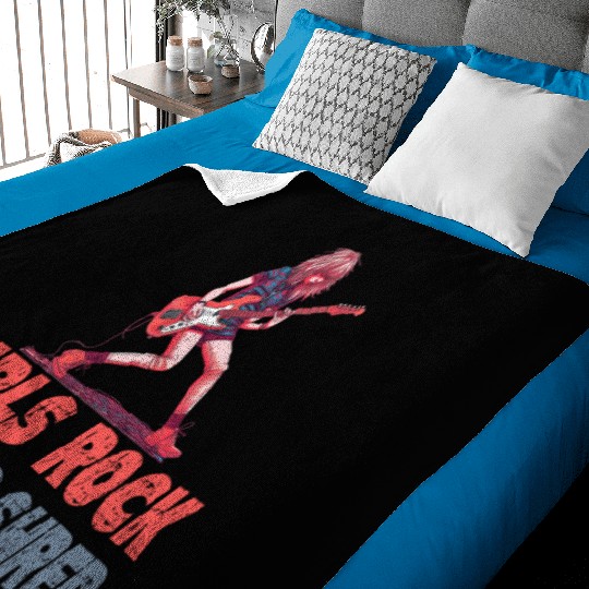 Gilrs Rock Guitar Shrek Baby Blankets