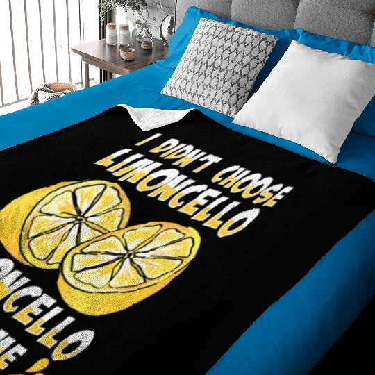 Italian Limoncello Lover Lemon Liquor Drinker Baby Blankets