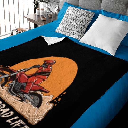 Dirt Bike Dirt Bike Riding Motocross Dirt Biking Baby Blankets