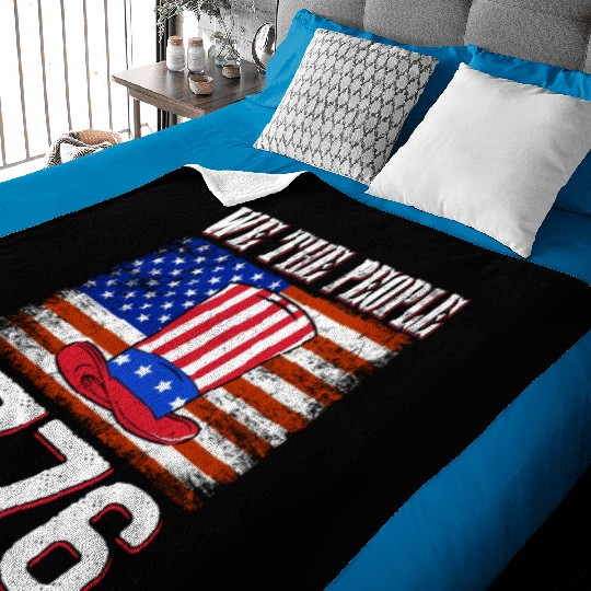 We the People 1776 Independence Day US Patriot Baby Blankets