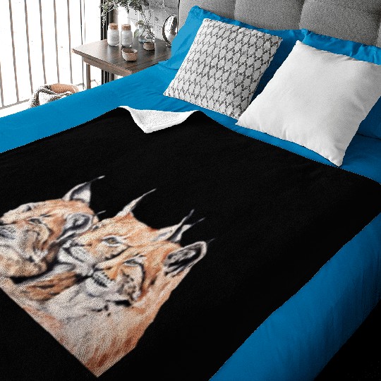 Design of lion cubs, king of the forest Baby Blankets