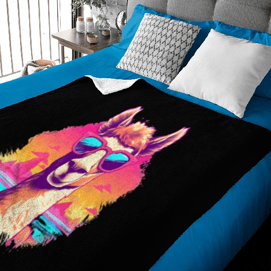 Funny Alpaca with Sunglasses - Alpacatude Baby Blankets