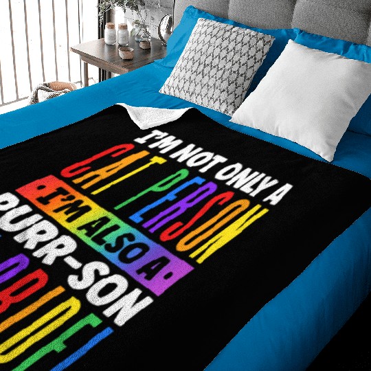 I'm Not Only a Cat Person I'm Rainbow Cat Lover Baby Blankets