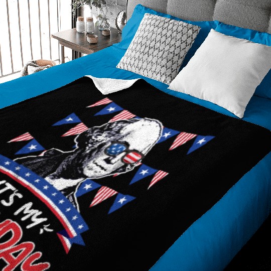 Its my Birthday Independence Day George Washington Baby Blankets