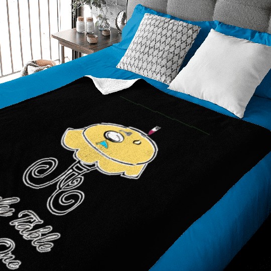 Lonely Table Just Ffor One Baby Blankets