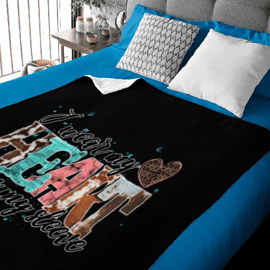 I Wear My Heart On My Sleeve Baby Blankets