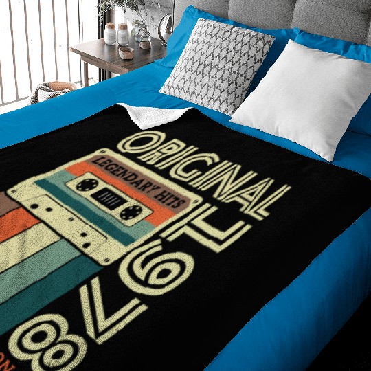 Vintage 1978 Birthday Gift Baby Blankets