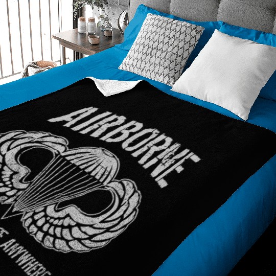 Army Airborne Paratrooper Baby Blankets