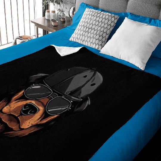 Rottweiler Gangster Baby Blankets