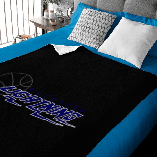 Defunct Rockford Lightning CBA Basketball 1986 Baby Blankets