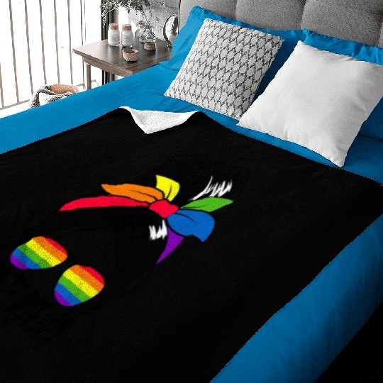 Free Mom Hugs Womens Messy Bun LGBTQ Free Mom Hugs Baby Blankets