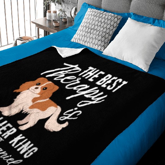 The Best Therapy Is Cavalier King Charles Spaniel Baby Blankets
