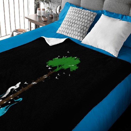 Guitar Nature Musician Earth Day Tree Guitarist Baby Blankets