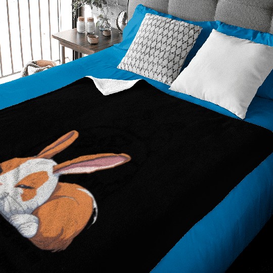 Lonely rabbit Baby Blankets