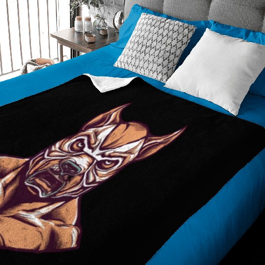 Lucha Libre Mexican Wrestling Mask Luchador Baby Blankets