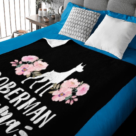 Doberman Mama Baby Blankets
