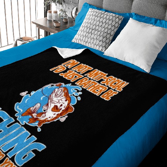 I'd Just Rather Be Fishing Than Talking To You 2 Baby Blankets