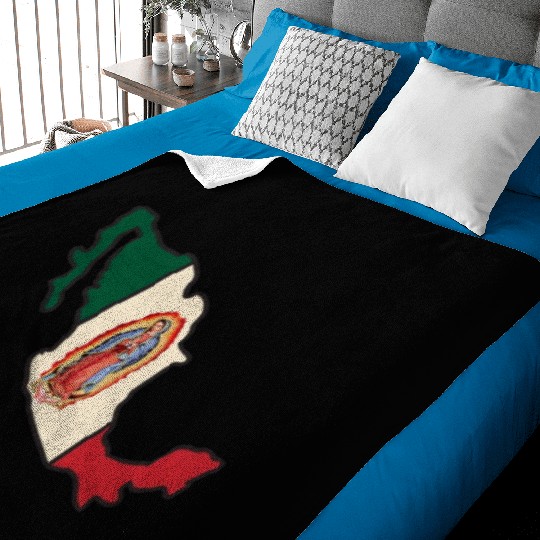 Our Lady Of Guadalupe Virgin Mary Baby Blankets