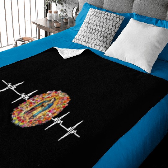 Our Lady Of Guadalupe Virgin Mary Baby Blankets