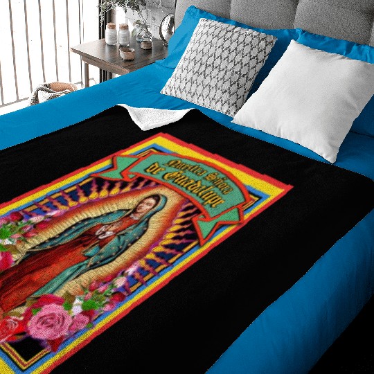 Our Lady Of Guadalupe Virgin Mary Baby Blankets