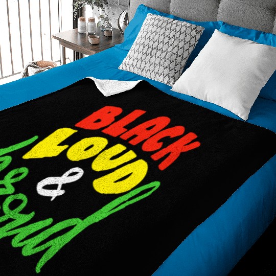 Black Loud And Proud Baby Blankets