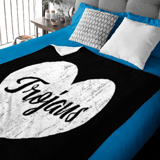 Trojans School Sports Fan Team Spirit Mascot He Baby Blankets