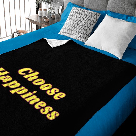 Choose Happiness Baby Blankets