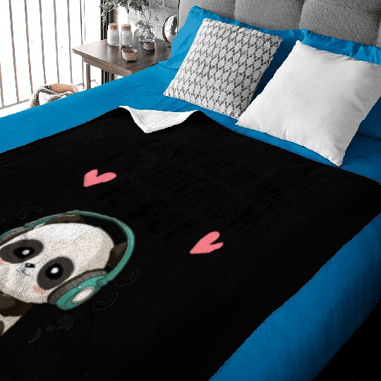 Can't Hear You I am Listening to K-Pop Baby Blankets