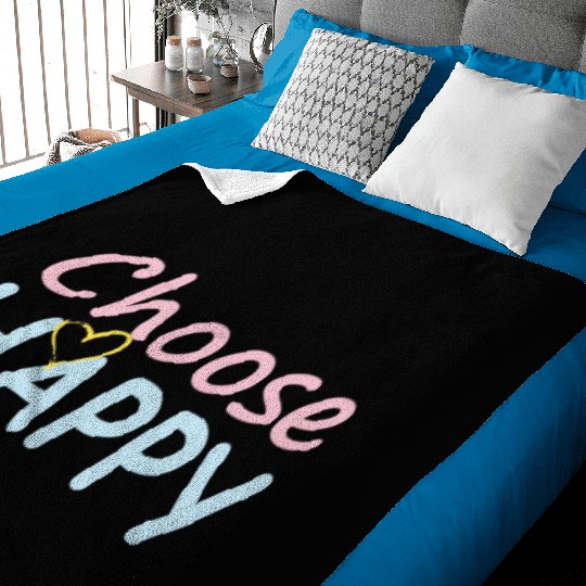 Choose Happy/Cheerful Vibes/Women&Kids Design D83D DE0A D83D DC99 Baby Blankets