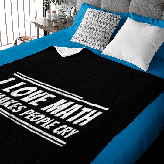I Love Math Funny Math Teacher Baby Blankets