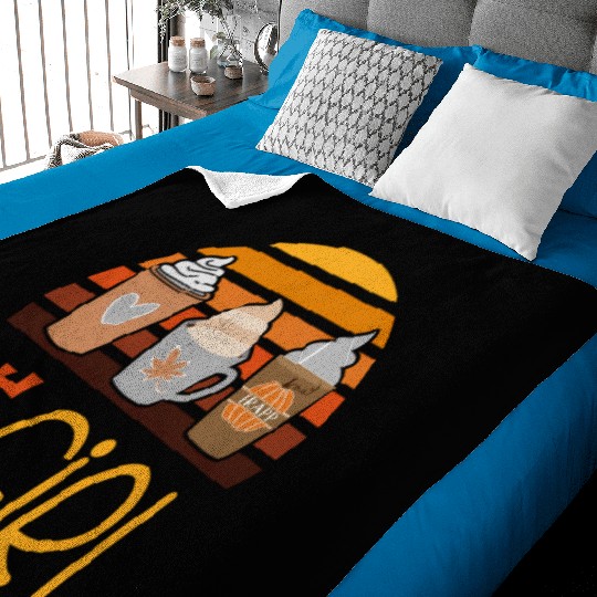Spice Pumpkin Latte Season Fall Autumn Baby Blankets